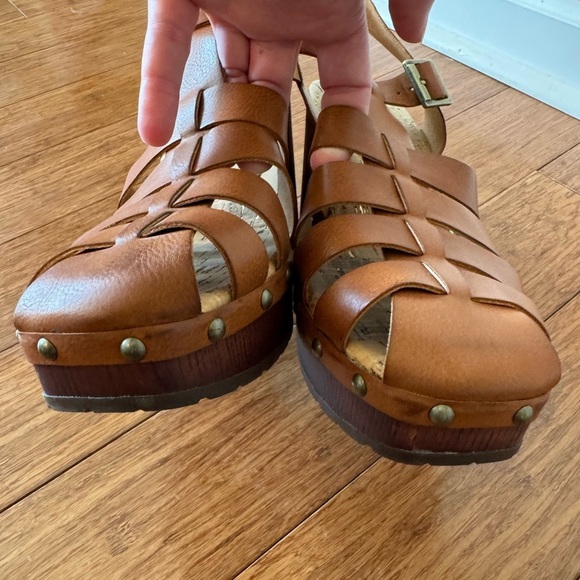 Korks Whitney Platform Strappy Sandals Women's Size 10 M Tan Brown - Picture 7 of 12